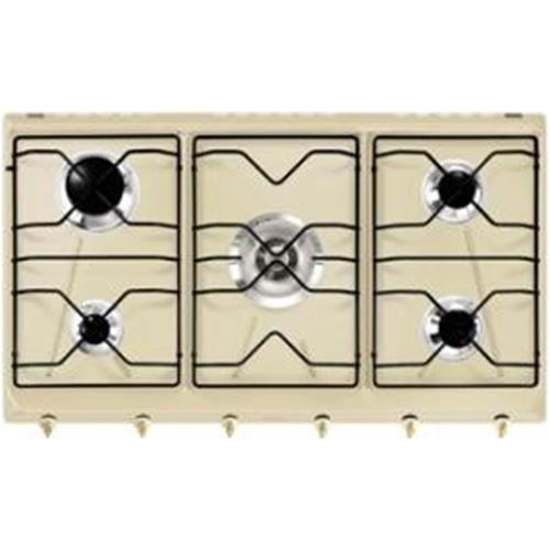 Smeg SRV896P-9 Piano cottura incasso Crema, Da incasso, Gas