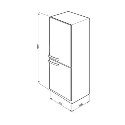 Smeg FC32APX Frigocongelatore | Libera installazione | 214 L, 42 dB, Argento