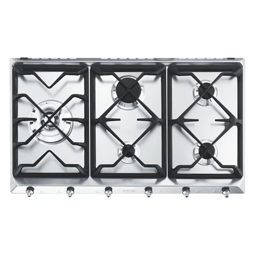 Smeg SE97GXBE5 Piano cottura | Da incasso | Acciaio inox, Da incasso, Gas