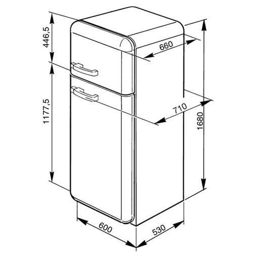 Smeg FAB30B7 Frigocongelatore | Libera installazione | Classe energetica A+ | 310 L, 39 dB, Bianco