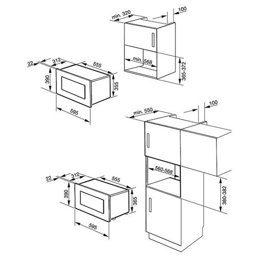 Smeg MP322X Forno a microonde | Incasso