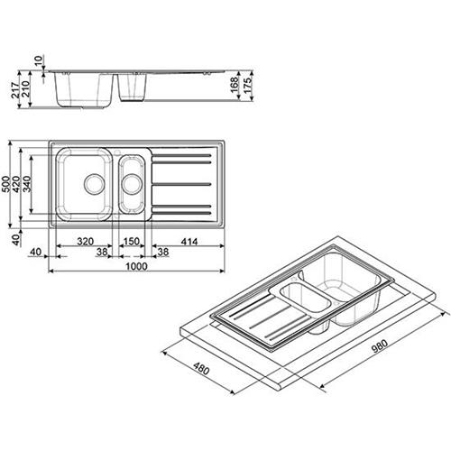 Smeg LZ102AL Lavello | Incasso
