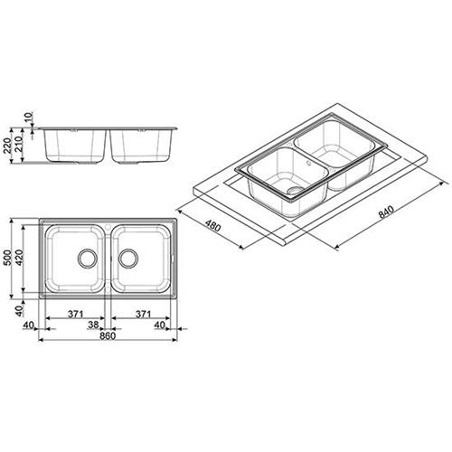 Smeg LZ862TT Lavello | Incasso