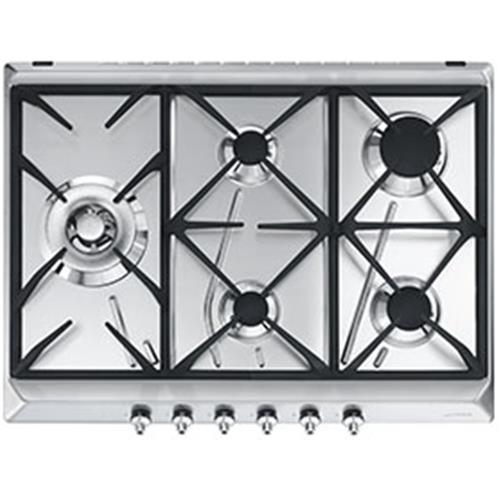 Smeg SE775GH5 Piano cottura incasso Acciaio inox, Da incasso, Gas