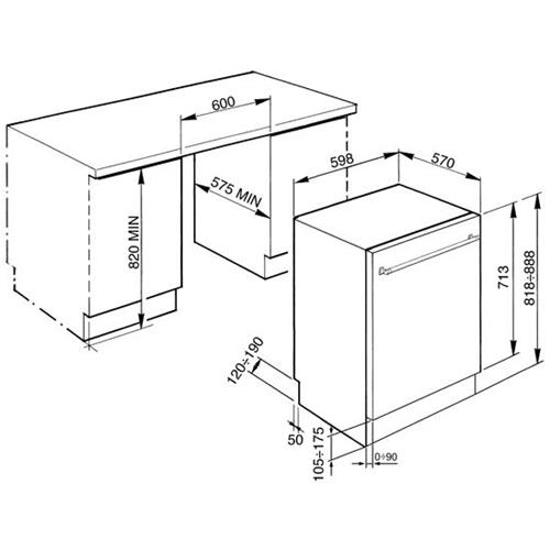 Smeg STA13XL2 Lavastoviglie | A scomparsa totale | Classe energetica A+++ | A scomparsa totale, Acciaio inox, Pulsanti