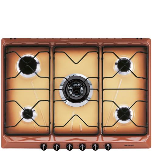 Smeg SRV576TF5 Piano cottura | Da incasso | Marrone, Da incasso, Gas