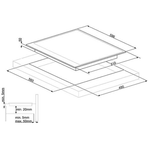 Smeg PI964P Piano cottura | Da incasso | Crema, Da incasso, Piano cottura a induzione