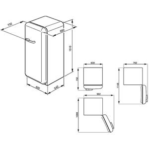 Smeg CVB20LNE1 Congelatore | Congelatore verticale | Classe energetica A+ | 170 L, 20 kg/24h, SN-ST