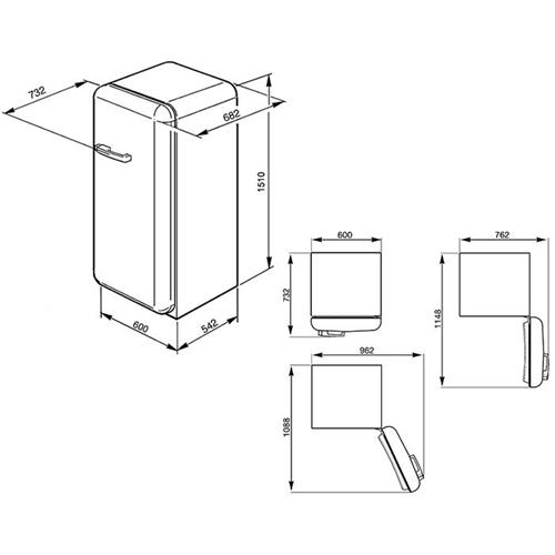 Smeg CVB20LNE1 Congelatore | Congelatore verticale | Classe energetica A+ | 170 L, 20 kg/24h, SN-ST