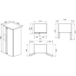 Smeg FA63X Frigocongelatore | Libera installazione | Classe energetica A+ | Libera installazione, Porta americana, Acciaio inox