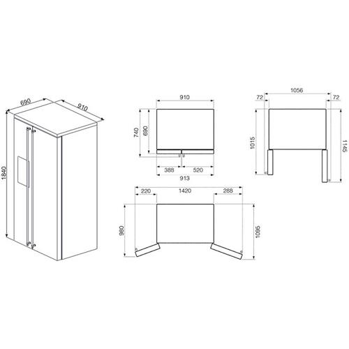 Smeg FA63X Frigocongelatore | Libera installazione | Classe energetica A+ | Libera installazione, Porta americana, Acciaio inox