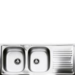 Smeg LYP116D Lavello | Incasso | 2 vasche, Acciaio inox, Troppo pieno integrato