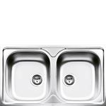 Smeg LYP862 Lavello | Incasso | Acciaio inox, doppia vasca, installazione sottotop
