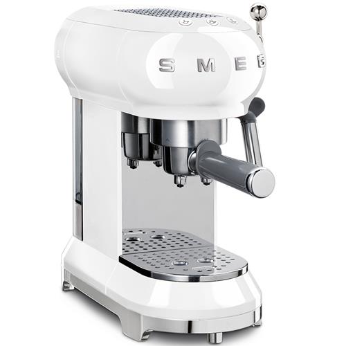 Smeg ECF01WHEU Macchina da caffè | Superficie piana | Macchina per espresso, 1 L, Caffè macinato