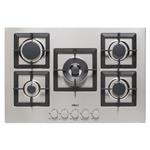 Elleci Plano 75 5F Inox - 6APIAP751INCS Piano cottura Incasso | Classe A | 5 fuochi, Accensione elettronica, Griglie in ghisa