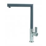 Elleci Mix Ares Grigio Cemento 48 - 6AMGKARE48 Miscelatore Lavello | Classe - | Finitura cromata, canna girevole, cartuccia ceramica