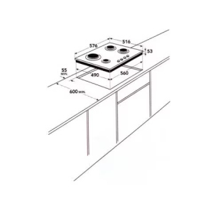 AEG HG694340XB Piano cottura a gas Incasso | Da incasso, Gas, Vetro