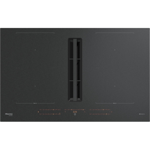 Hisense HEH8443BSRWF Piano cottura a induzione con cappa aspirante integrata Incasso | Classe A+++ | Nero, Da incasso, 83 cm