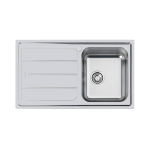 Foster Elettra 1Vdx+Sc B8 Inox - 5186061 Lavello Sopratop | Acciaio inox AISI 304 satinato, Dimensioni 860 x 500