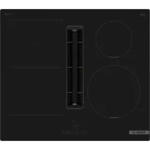 BOSCH PVS611B16E Piano cottura a induzione con cappa aspirante integrata Da incasso | Classe B | Nero, Da incasso, 59.2 cm