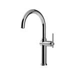 Gessi HABITO Girevole Chrome - 60670#031 Miscelatore Lavello | Cromo Lucido, Canna girevole 360°, Portata regolabile