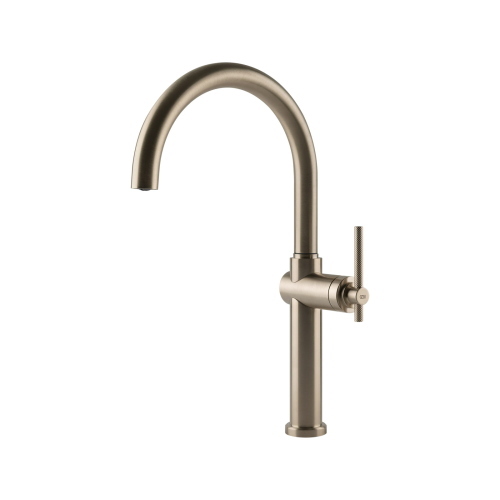 Gessi HABITO Girevole Finox Brushed Nickel - 60670#149 Miscelatore Lavello | Nichel Spazzolato Finox, Canna girevole 360°, Portata regolabile