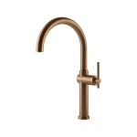 Gessi HABITO Girevole Warm Bronze Brushed PVD - 60670#726 Miscelatore Lavello | Bronzo Caldo Spazzolato Pvd, Canna girevole 360°, Portata regolabile