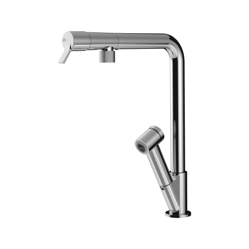 Gessi FISSO Estraibile Chrome - 60640#031 Miscelatore Lavello | Cromo Lucido, Doccetta estraibile, Tubo flessibile estensibile
