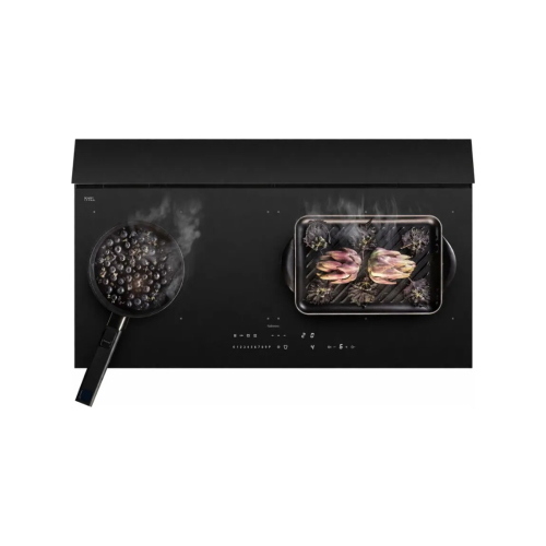 Falmec BRERA 90 VETRO MATT NERO - CBRW90.00P8#ZZZC490F Piano cottura a induzione con cappa aspirante integrata