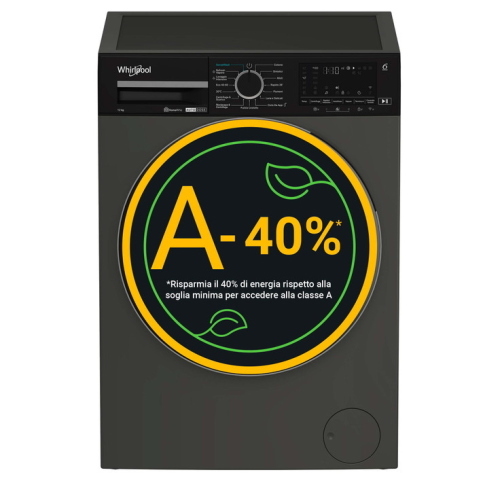 Whirlpool WPM 210G ADS IT Lavatrice | Libera installazione | Classe energetica A | Caricamento frontale, 12 kg, B