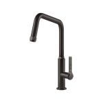 Gessi OFFICINE Girevole Black Metal Brushed PVD - 60051#707 Miscelatore Lavello | Nero Metal Spazzolato Pvd, Canna girevole 360°, Portata regolabile