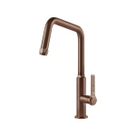 Gessi OFFICINE Girevole Copper Brushed PVD - 60051#708 Miscelatore Lavello | Rame Spazzolato Pvd, Canna girevole 360°, Portata regolabile