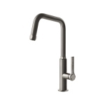 Gessi OFFICINE Girevole Finox Brushed Nickel - 60051#149 Miscelatore Lavello | Nichel Spazzolato Finox, Canna girevole 360°, Portata regolabile