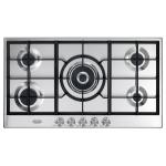De'Longhi NSL590DX Piano cottura Incasso | Classe 90 | inox, 5 gas (1 dual), griglie ghisa