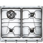 Smeg SRV564-3 Piano cottura | Da incasso | Acciaio inox, Da incasso, Gas