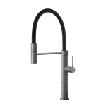 Gessi GESSI 316 Semiprofessionale Brass Brushed PVD - 60012#727 Miscelatore Lavello | Ottone Spazzolato Pvd, Canna semiprofessionale doppia funzione, Altezza canna 250 mm