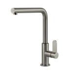Gessi ACCIAIO Girevole Steel Brushed - 60538#239 Miscelatore Lavello | Acciaio Inox Spazzolato, Canna girevole 360°, Portata regolabile