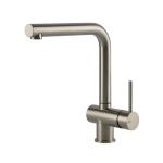 Gessi ACCIAIO Girevole Steel Brushed - 60596#239 Miscelatore Lavello | Acciaio Inox Spazzolato, Canna girevole 360°, Portata regolabile