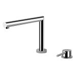 Gessi SU&GIU Sottofinestra Finox Brushed Nickel - 50107#149 Miscelatore Lavello | Nichel Spazzolato Finox, Canna abbattibile sottofinestra, Altezza ridotta sottofinestra