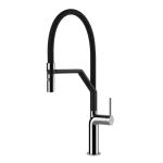 Gessi STELO Semiprofessionale Finox Brushed Nickel - 60315#149 Miscelatore Lavello | Nichel Spazzolato Finox, Canna semiprofessionale doppia funzione, Altezza canna 250 mm