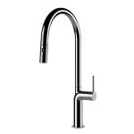 Gessi STELO Due Getti Finox Brushed Nickel - 60303#149 Miscelatore Lavello | Nichel Spazzolato Finox, Doppio getto commutabile, Getto normale e nebulizzato