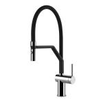 Gessi INEDITO Semiprofessionale Gold PVD - 60429#246 Miscelatore Lavello | Oro Lucido Pvd, Canna semiprofessionale doppia funzione, Altezza canna 250 mm