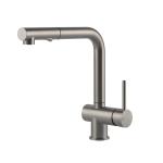 Gessi ACCIAIO Due Getti Steel Brushed - 60600#239 Miscelatore Lavello | Acciaio Inox Spazzolato, Doppio getto commutabile, Getto normale e nebulizzato