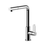 Gessi HELIUM Monogetto Finox Brushed Nickel - 50103#149 Miscelatore Lavello | Nichel Spazzolato Finox, Bocca monogetto fissa, Portata ridotta water saving