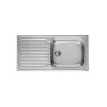 Elleci Inox Sky 480 1000X500 1Vg Dx Sat  - 6ALIK480SACDX Lavello Sopratop | 2 vasche, Acciaio inox, Gocciolatoio laterale
