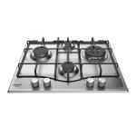 Hotpoint-Ariston PCN 642 T/IX/HA Piano cottura a gas Incasso | Classe A | 4 fuochi gas, Bruciatore rapido, Griglie in ghisa
