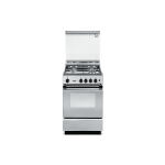 De'Longhi SEX554GNNED Cucina Libera installazione | Classe A | inox, 4gas, acc.ne a pulsante, elettrico (3), luce, cop. vetro, vano scaldavivande