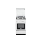 De'Longhi SGW554GNN Cucina Libera installazione | Classe A | bianco, 4gas, gas, acc.ne manuale, cop. vetro, predisposizione gas naturale