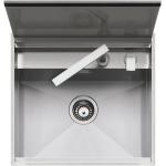 BARAZZA 1LLB60 Lavello Incasso | 1 vasca con coperchio, 83x34x18,3 cm, Acciaio inox AISI 304