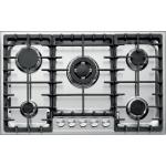 BARAZZA 1POF80 Piano cottura a gas | 5 fuochi, Acciaio inox AISI 304, Griglie ghisa